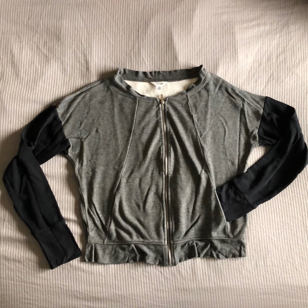 Soft CK sweater jacket.